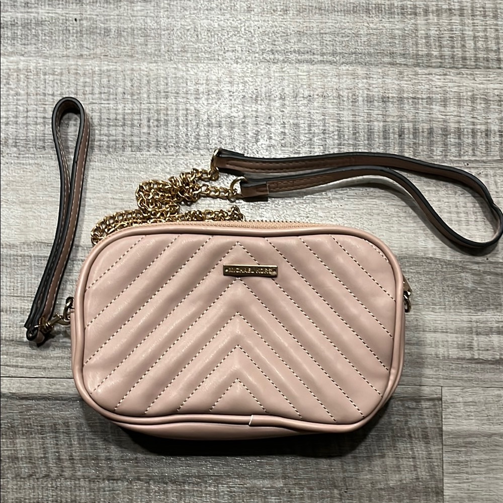Michael Kors Pink Quilted Crossbody Bag